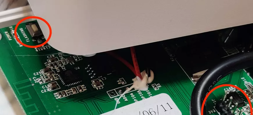 Bouton pour activer le mode programmation