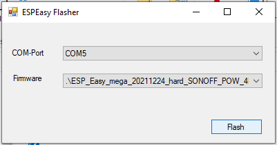 Lancement du flashage