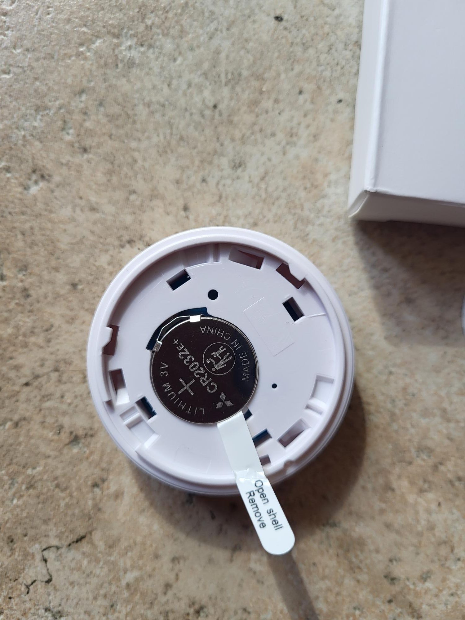 Retrait de la languette de la pile