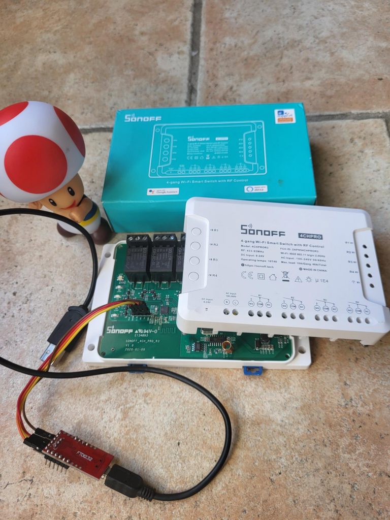 Je flashe un ESP Sonoff 4CHPRO-R3 avec ESPHome