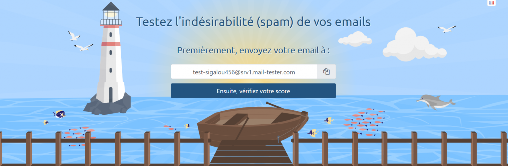 Je teste l&rsquo;indésirabilité (spam) de mes emails