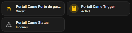 Entité Cover Portail Home Assistant