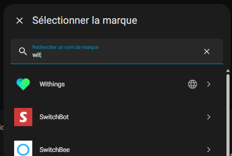 Ajout de l'intégration Withings dans Home Assistant