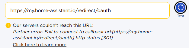 Bouton test en erreur