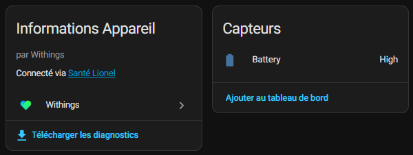 Capteur batterie balance