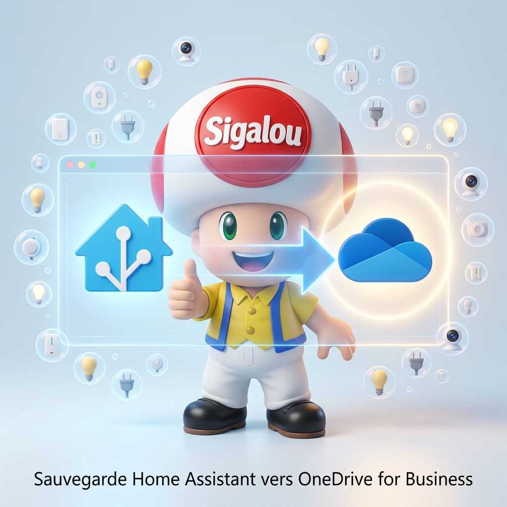 Je sauvegarde Home Assistant sur mon Onedrive Business