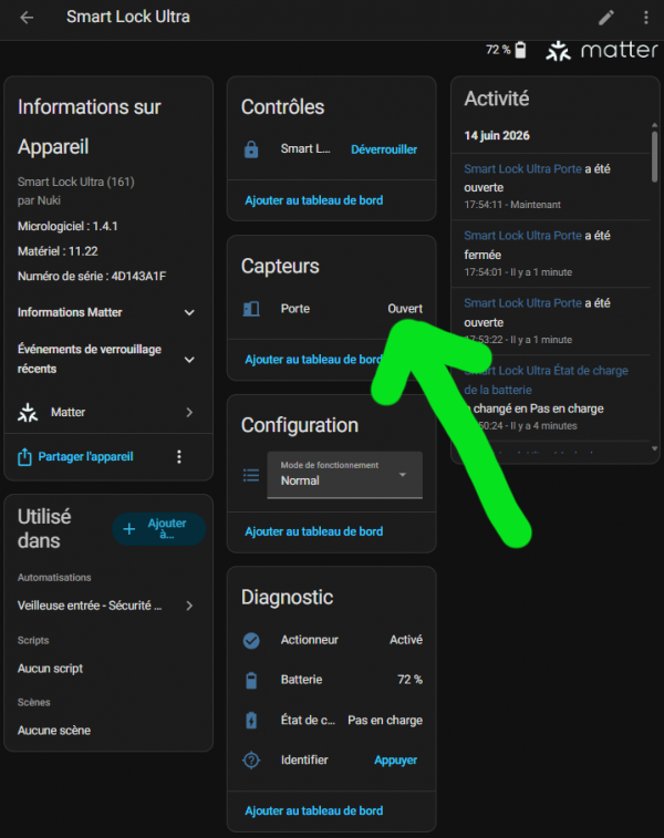 Nuki-Entitäten im Home Assistant