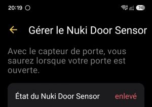 Door Sensor entfernt